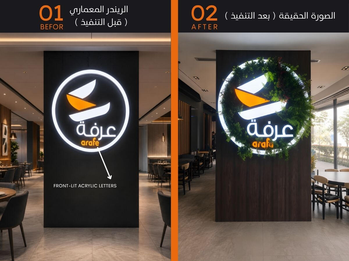 شعار المطعم ديكور داخلي شعار المطعم ديكور داخلي